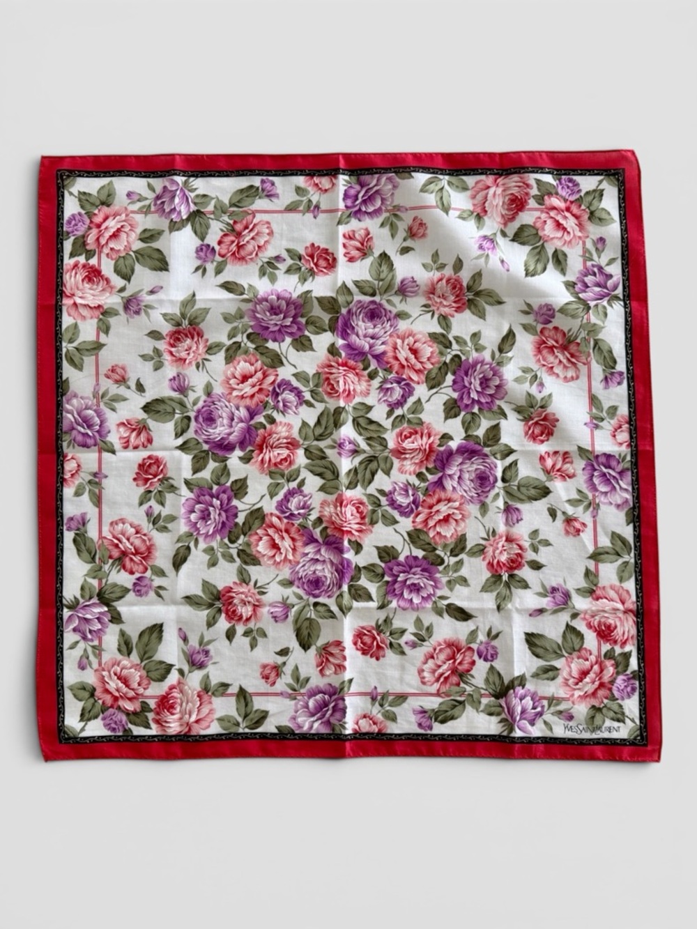 2 Yves Saint Laurent Cotton Neckerchiefs/Bandanas - Picture 2 of 7